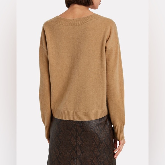 INTERMIX | Women’s Tan V-Neck Cropped Sweater Size Small - Picture 3 of 11